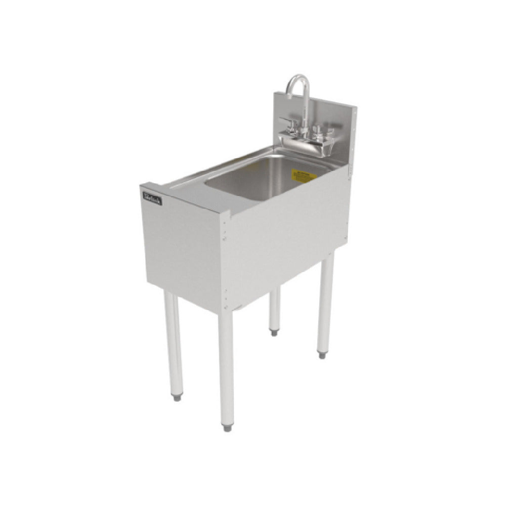 Perlick TSF12DS - TSF Series Underbar Wet Waste Sink Unit, 12"W X 24"D, 10" Wide X 14" Front-to-back X 9-1/4" Deep 18 Gauge Stainless Steel Sink