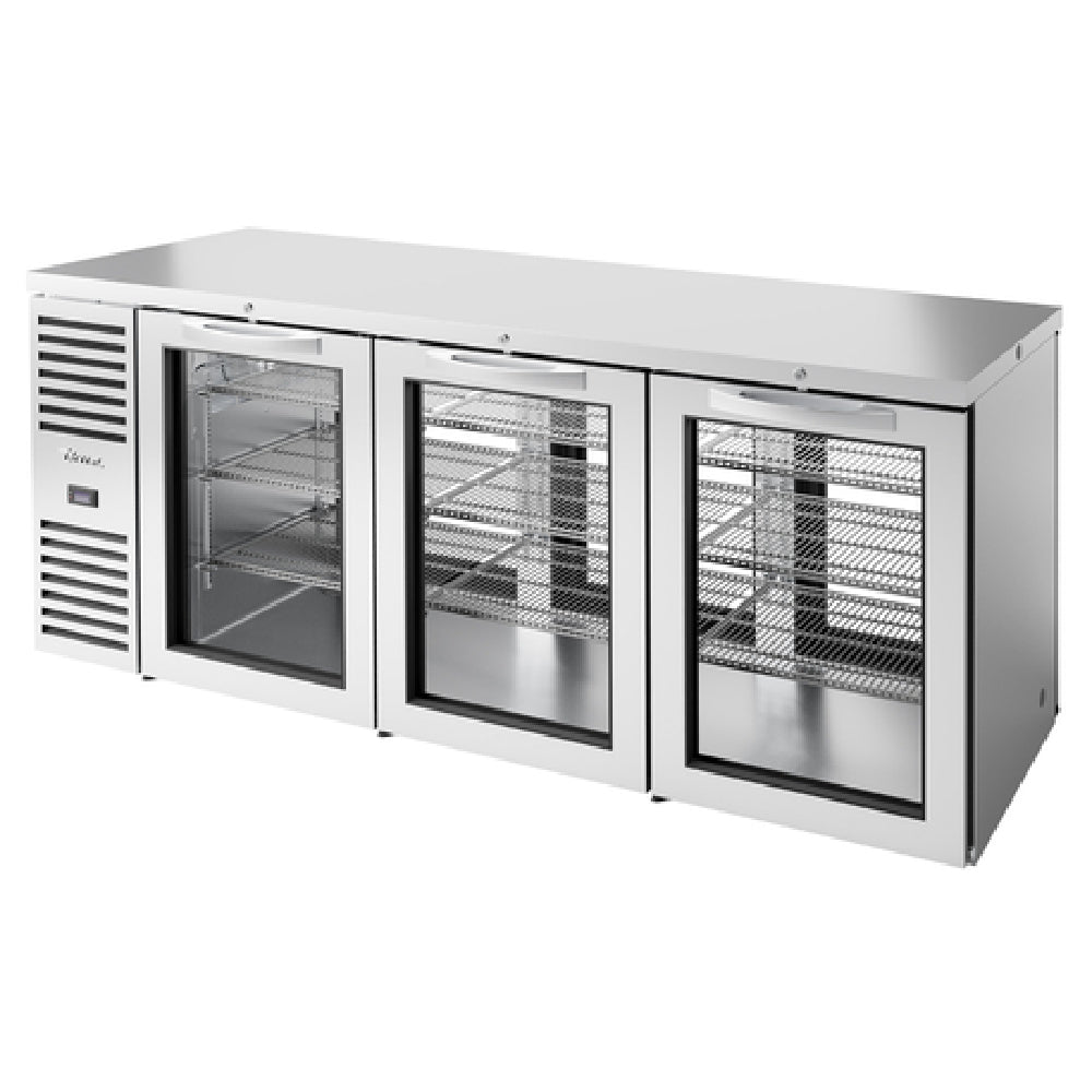 True Mfg. - Premier Bar TBR84-PTSZ1-L-S-GGG-GGG-1 - Refrigerated Back Bar Cooler