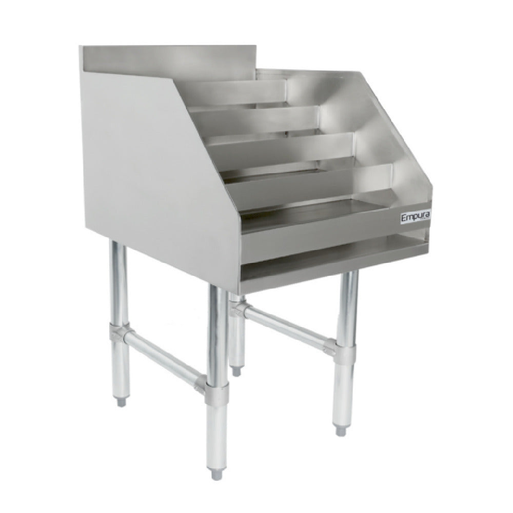 Empura ELS1823 - Underbar Liquor Display Stand, 18"W X 23"D X 33"H, 18 Gauge 304 Ss Bottom/back/sides/hat Channel And Steps