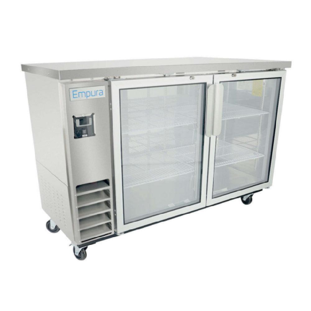 Empura E-KBB60-2G-24-S - Back Bar Cooler, 61.1"W X 24.4"D X 41.7"H, 16.6 Cu. Ft. Capacity
