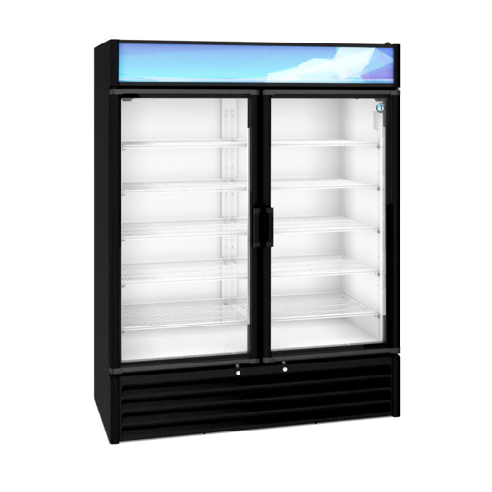 Hoshizaki RM-49-HC-BLK - Refrigerated Merchandiser, Reach-in, Two-section