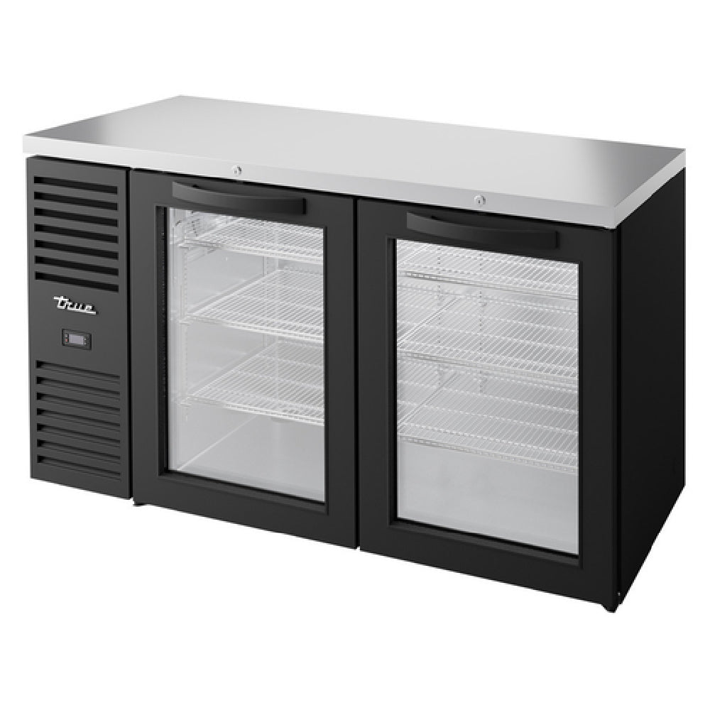 True Mfg. - Premier Bar TBR60-RISZ1-L-B-GG-1 - Refrigerated Back Bar Cooler, Two-section