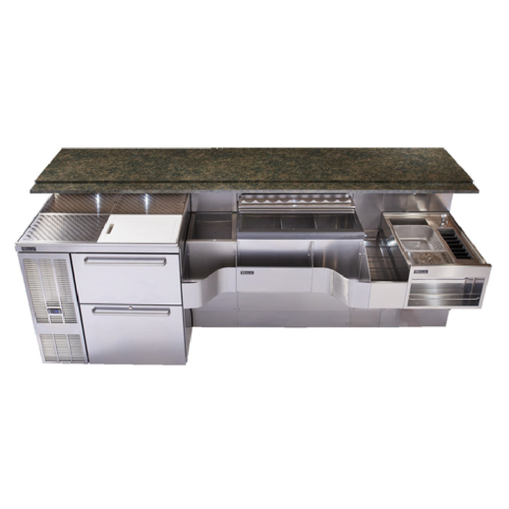 Perlick PTE68-B-WF - Tobin Ellis Signature Cocktail Station, Pre-configured, 68"W O.A.