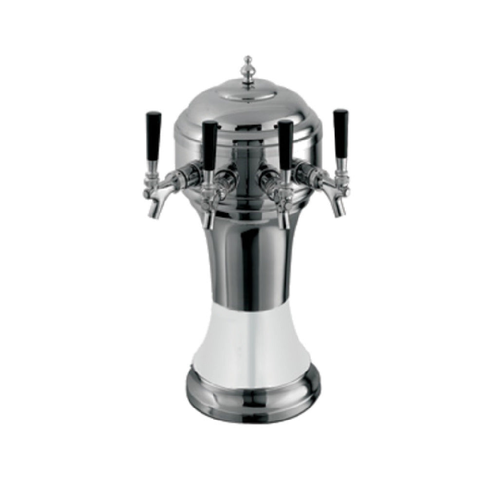 Perlick 4056WH4BPC - Roma Draft Beer Tower, Countertop, 8-1/8" Diameter X 20-1/2"H
