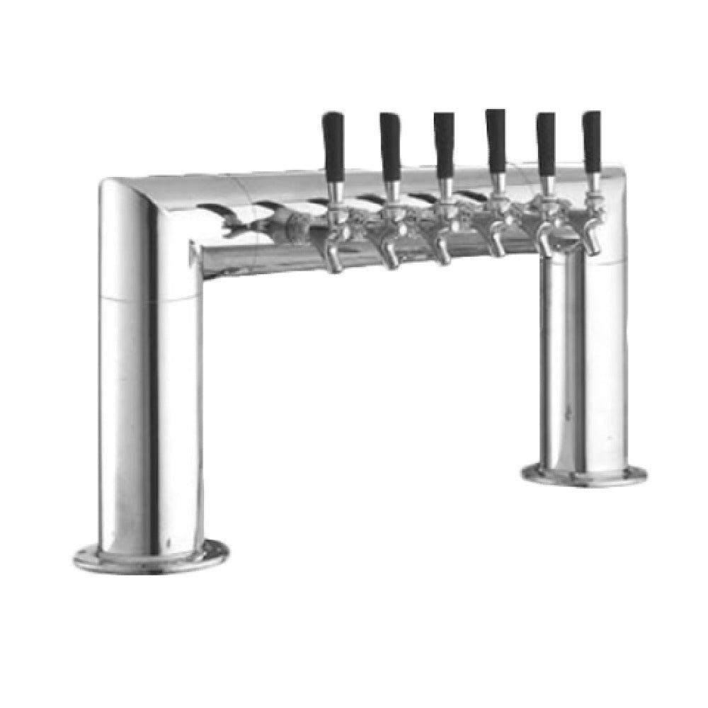 Perlick 4008-6B - Pass-Thru Draft Beer Tower, Countertop, 38"W X 14"H