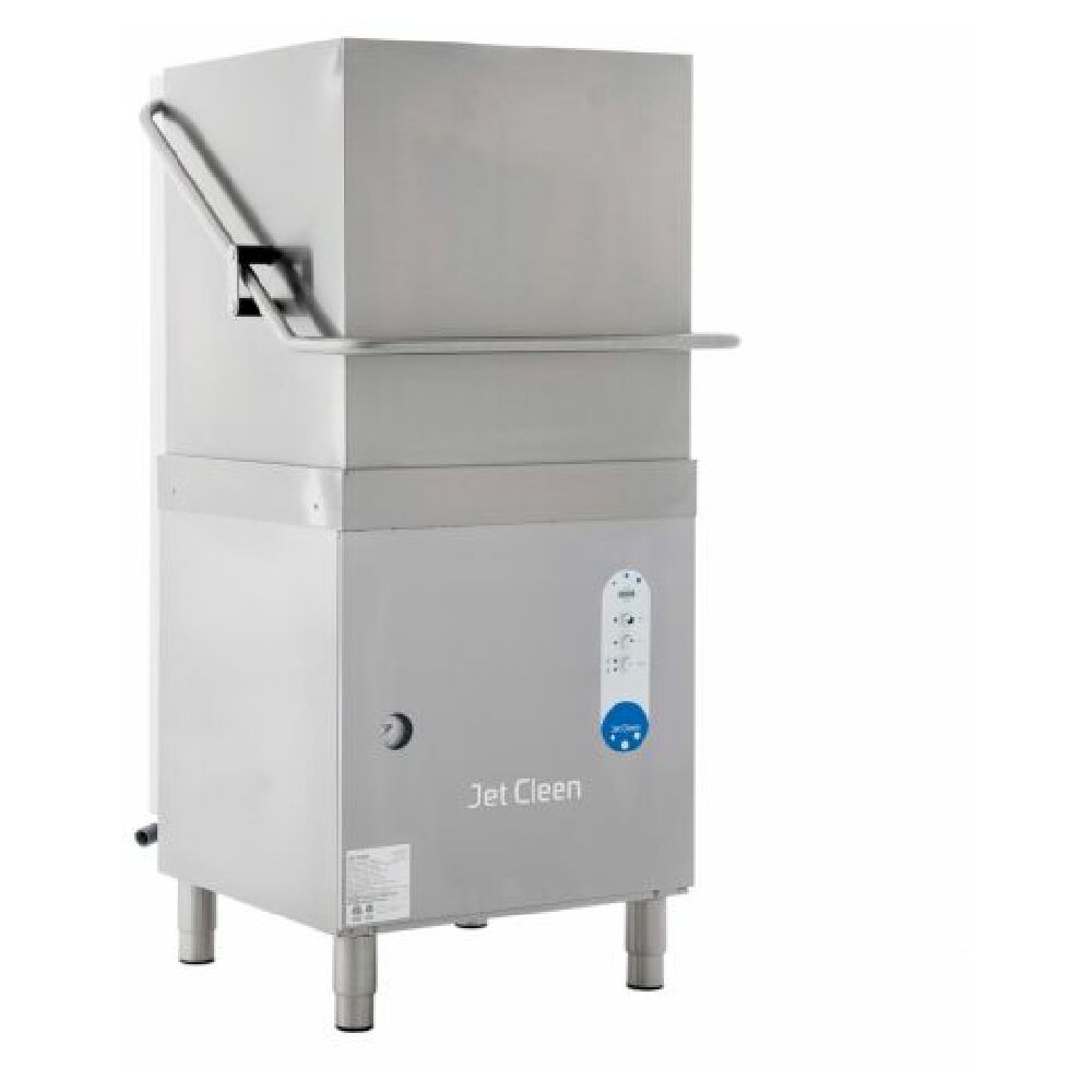 Commercial Empura Jet Cleen High Temp Dishwasher with stainless steel finish