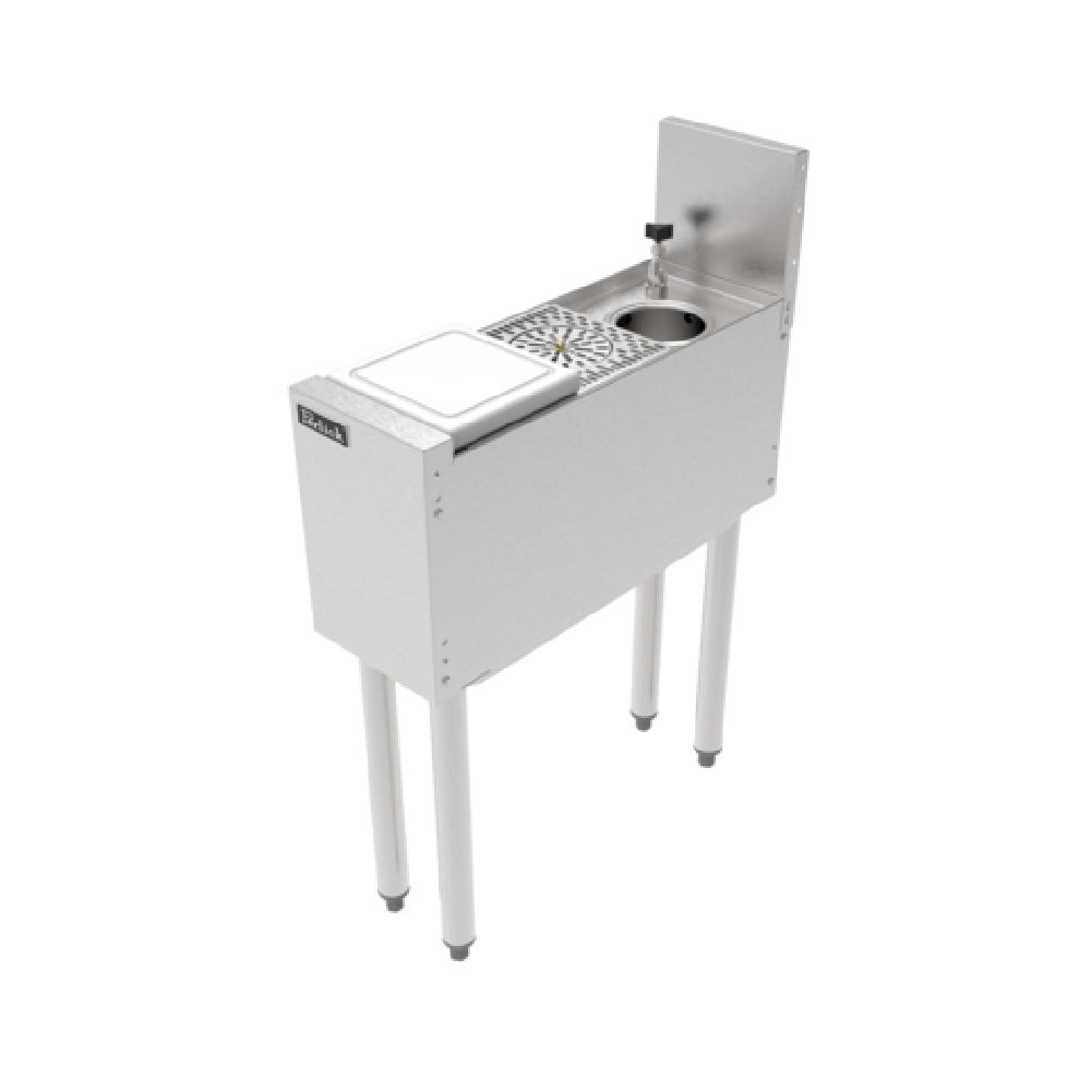 Perlick TSF8PS-BRT - TSF Series Underbar Prep Sink, 8" W X 24" D X 36" H, With Cutting Board (8"W X 7.5"D)