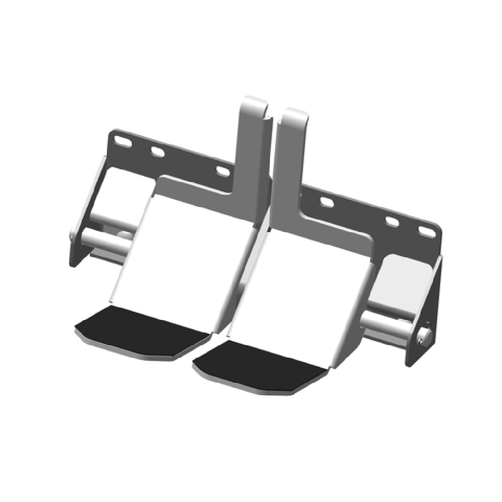 Metal wall-mounted bracket with dual shelves for Hoshizaki HS-5380 Two Door Foot Pedal
