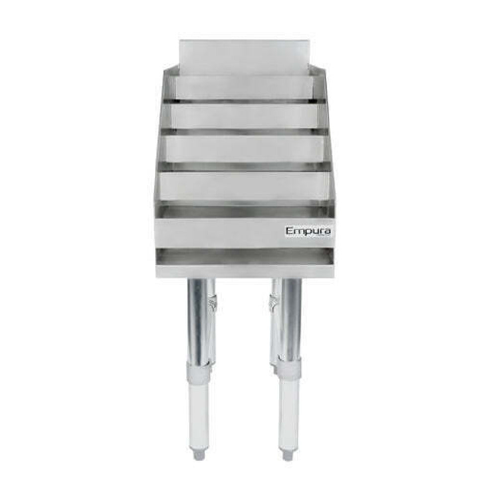 Empura ELS1223 - Underbar Liquor Display Stand, 12"W X 23"D X 33"H, 18 Gauge 304 Ss Bottom/back/sides/hat Channel And Steps