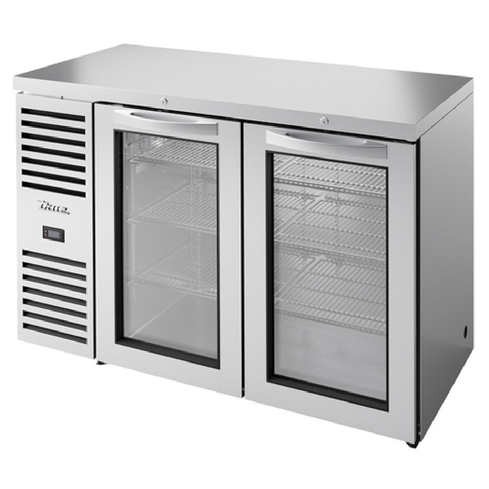 True Mfg. - Premier Bar TBR52-RISZ1-L-S-GG-1 - Refrigerated Back Bar Cooler, Two-section