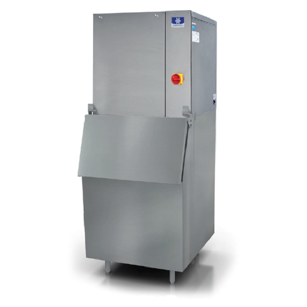 Commercial stainless steel ice maker machine with front-loading door for marine ice applications