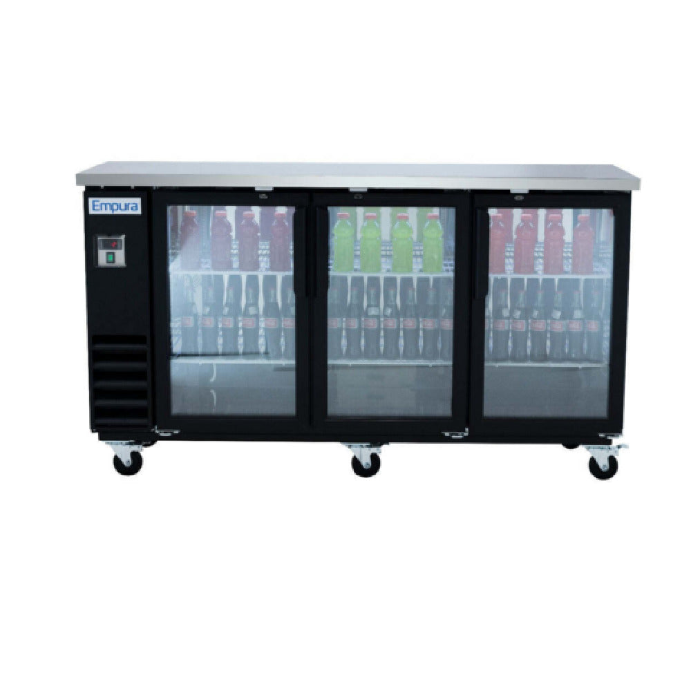 Empura E-KBB72-3G-24 - Back Bar Cooler, 73.1"W X 24.4"D X 41.7"H, 20.8 Cu. Ft. Capacity