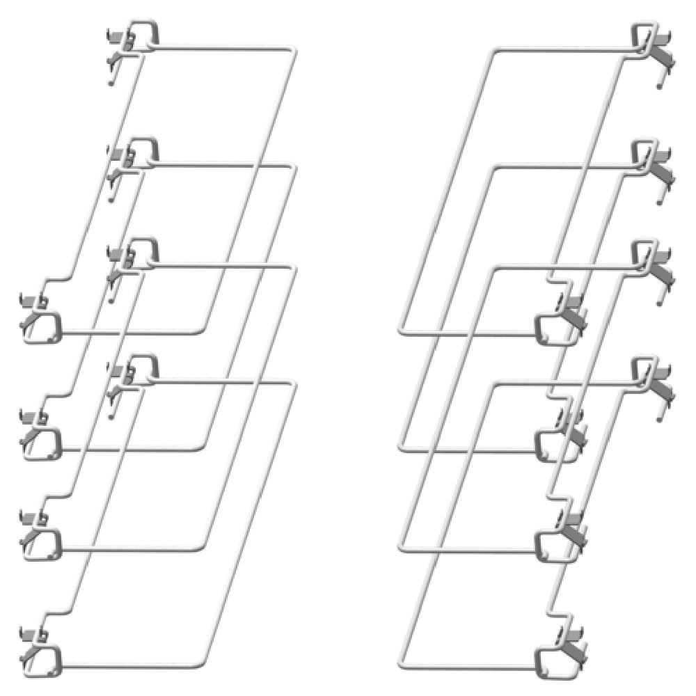 Technical diagram of plumbing fixtures and pipes for Hoshizaki Stainless Steel Support Wire Tray