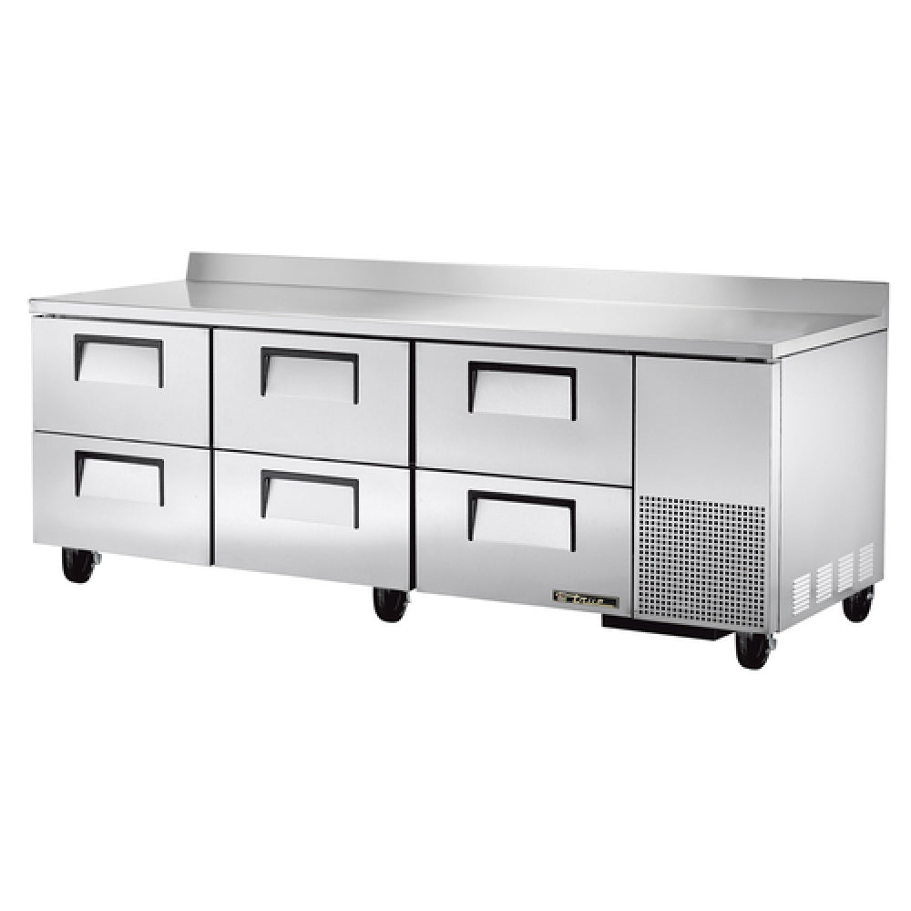 True Mfg. - General Foodservice TWT-93D-6-HC - Deep Work Top Refrigerator, Three-section