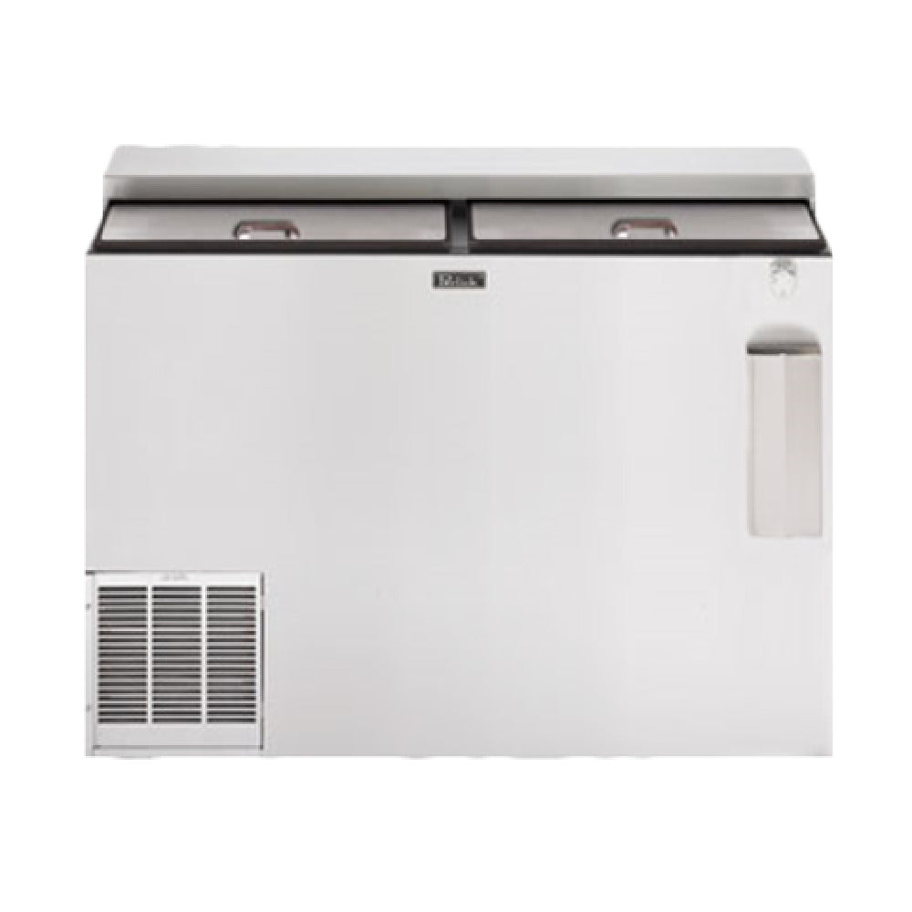 Stainless steel Perlick BC48LT-3 low temperature bottle cooler with sliding top doors
