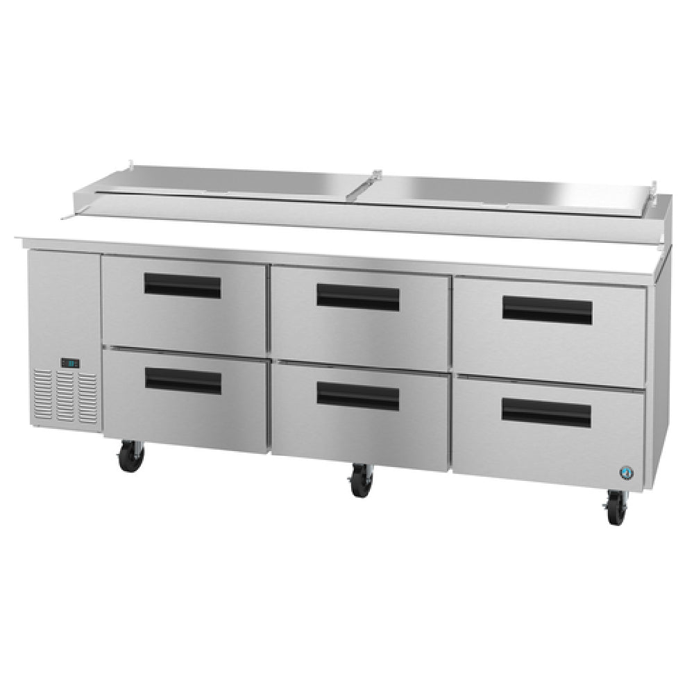 Hoshizaki PR93A-D6 - Steelheart Series Pizza Prep Table, Three-section, 30.0 Cu. Ft.