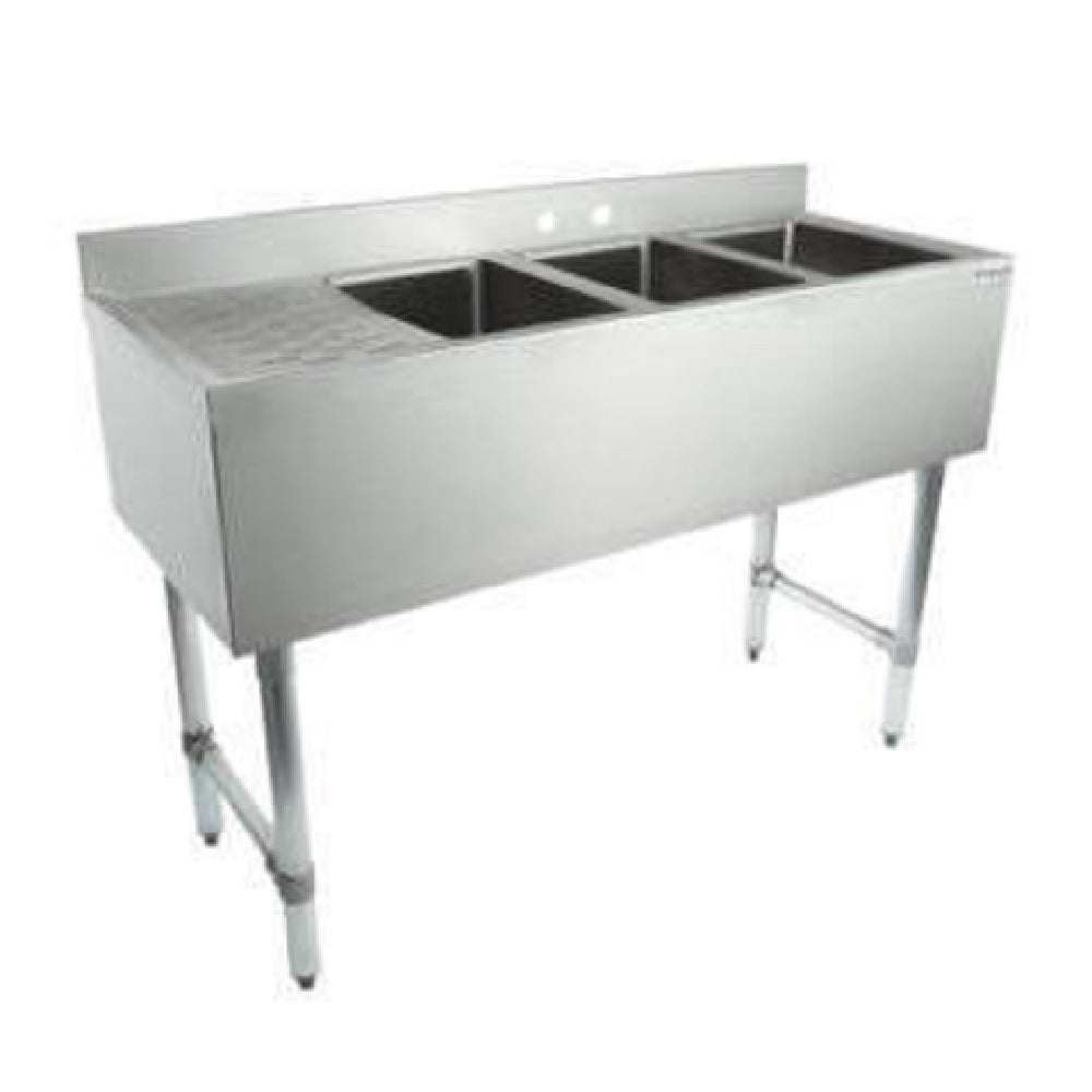 Empura EB3B101410L - Underbar Sink, 48"W X 18"D X 33.5"H Overall Size, 3-compartment