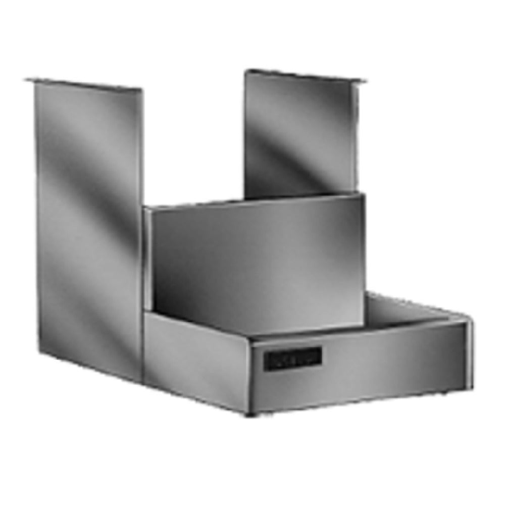 Metal storage organizer with stepped compartments and drawer for Perlick Underbar Drainer