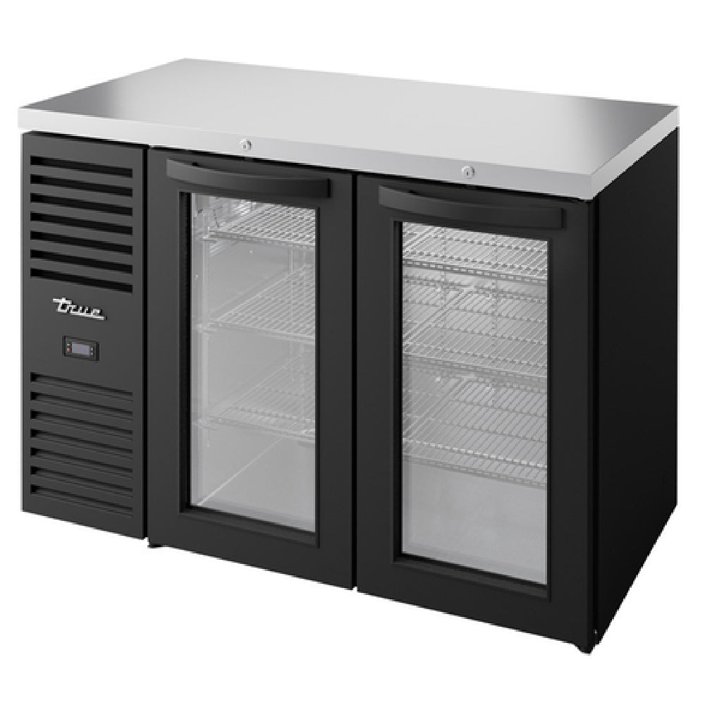 True Mfg. - Premier Bar TBR48-RISZ1-L-B-GG-1 - Refrigerated Back Bar Cooler, Two-section