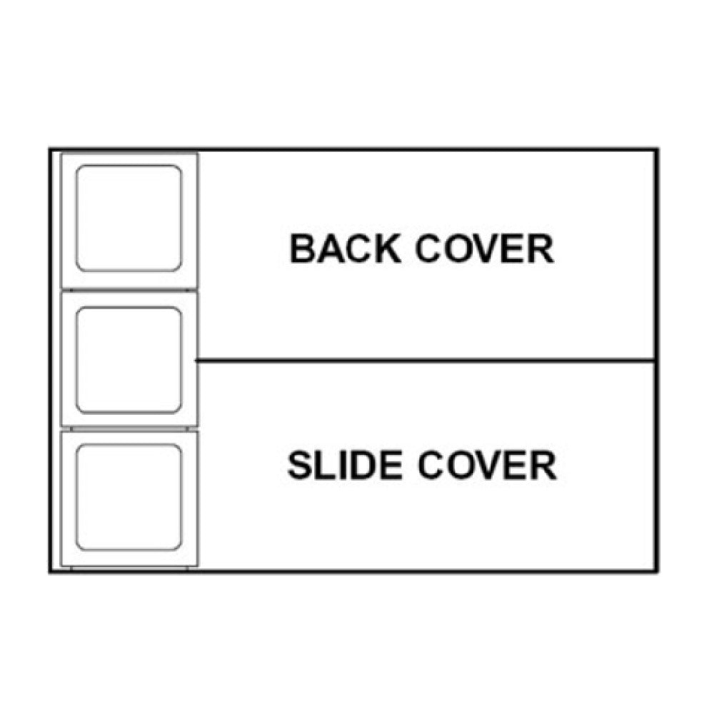 Technical diagram of Perlick BW3-42 cover assembly and ice chest cover sections