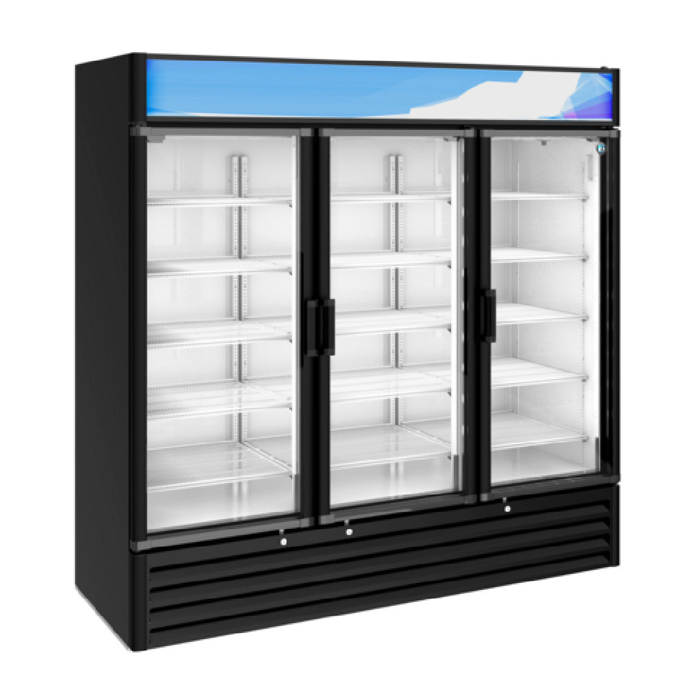 Hoshizaki RM-65-HC-BLK - Refrigerated Merchandiser, Reach-in, Three-section