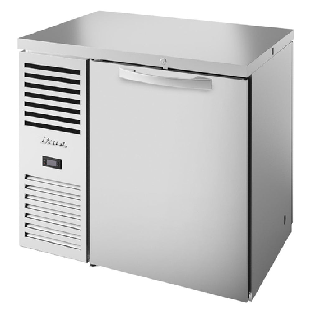 True Mfg. - Premier Bar TBR36-PTSZ1-L-S-S-S-1 - Refrigerated Back Bar Cooler, Pass-thru
