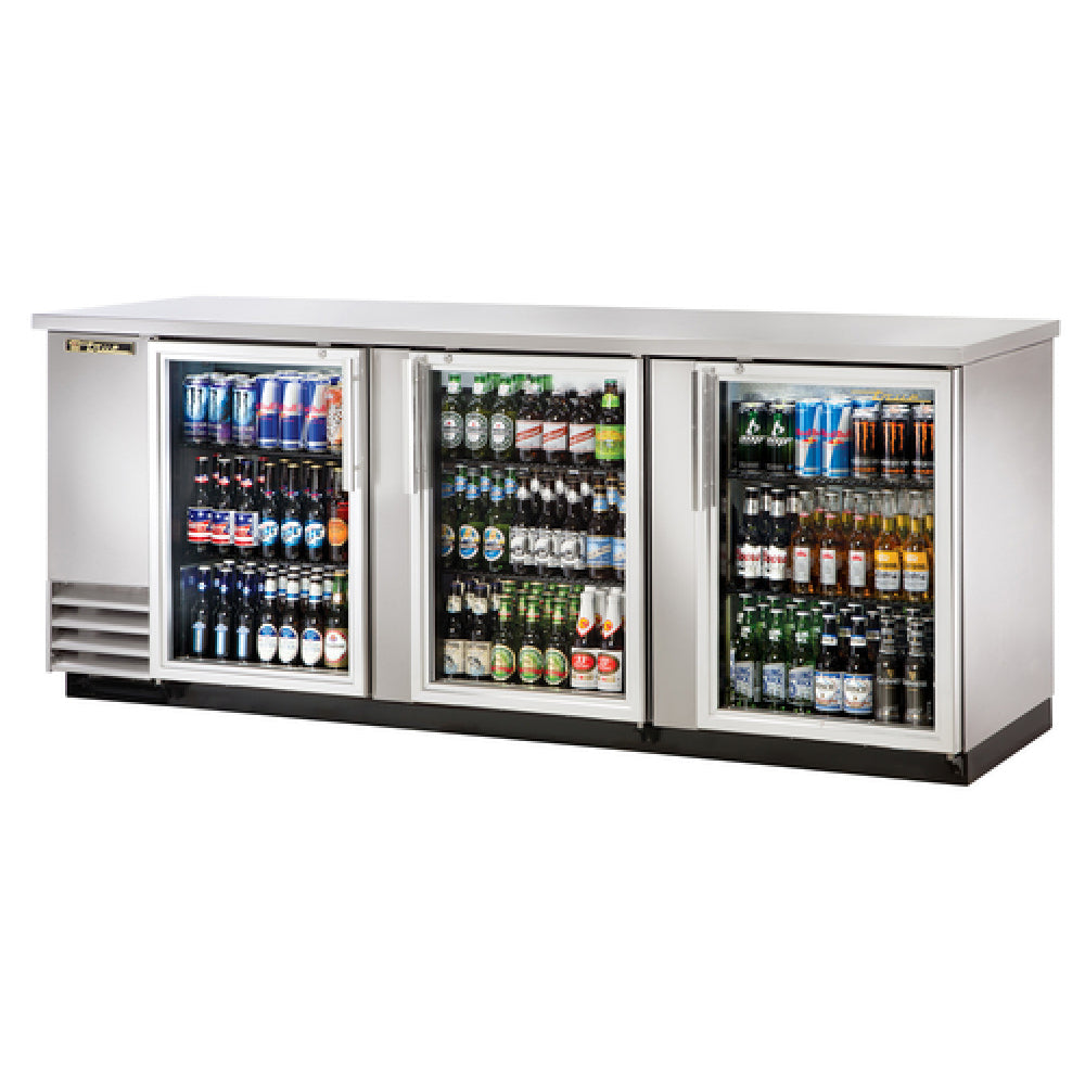 True Mfg. - General Foodservice TBB-4G-S-HC-LD - Back Bar Cooler, Three-section, 90-3/8"W