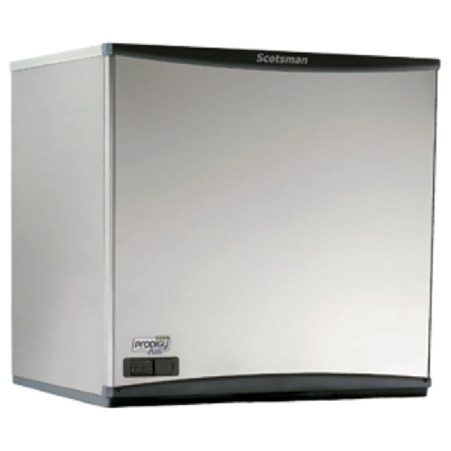 Stainless steel Scotsman C0830SR-32 Prodigy Plus ice maker with modern cube style design
