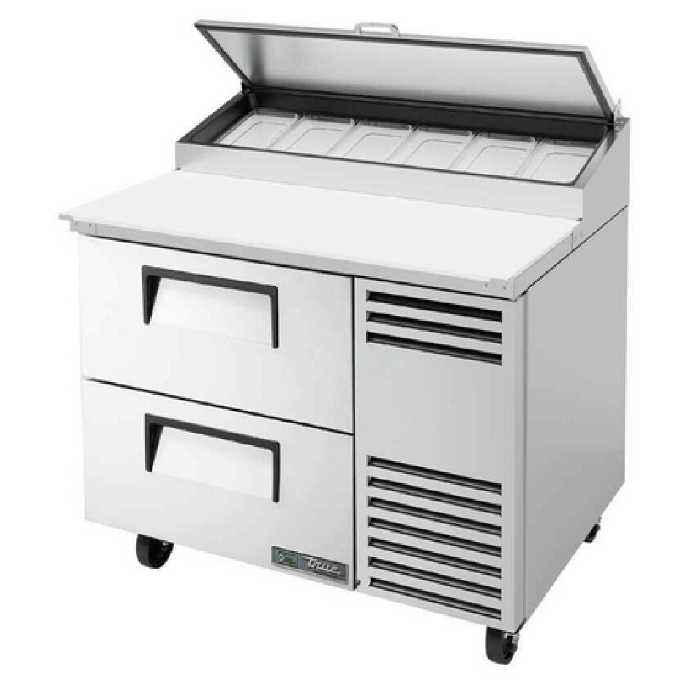 True Mfg. - General Foodservice TPP-AT-44D-2-HC - Pizza Prep, 33 - 41°F Pan Rail