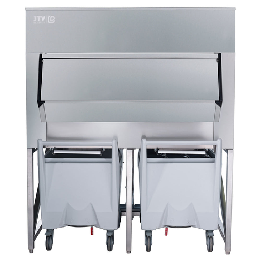 ITV Ice Makers SCD-1400 Ice Storage Bin With Carts 60" W 1360 Lbs. AHRI Certified Storage Capacity