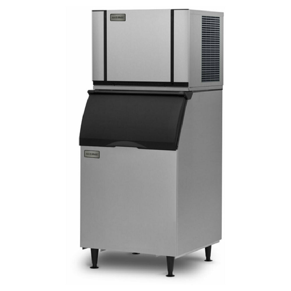 Ice-O-Matic CIM0430HW Elevation Series Modular Cube Ice Maker with storage bin on a stand