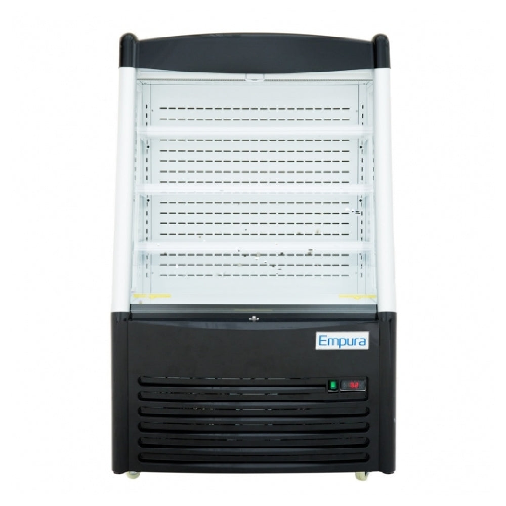 Empura Stainless EOM-36SB Refrigerated Vertical Open Air Merchandiser with multiple shelves