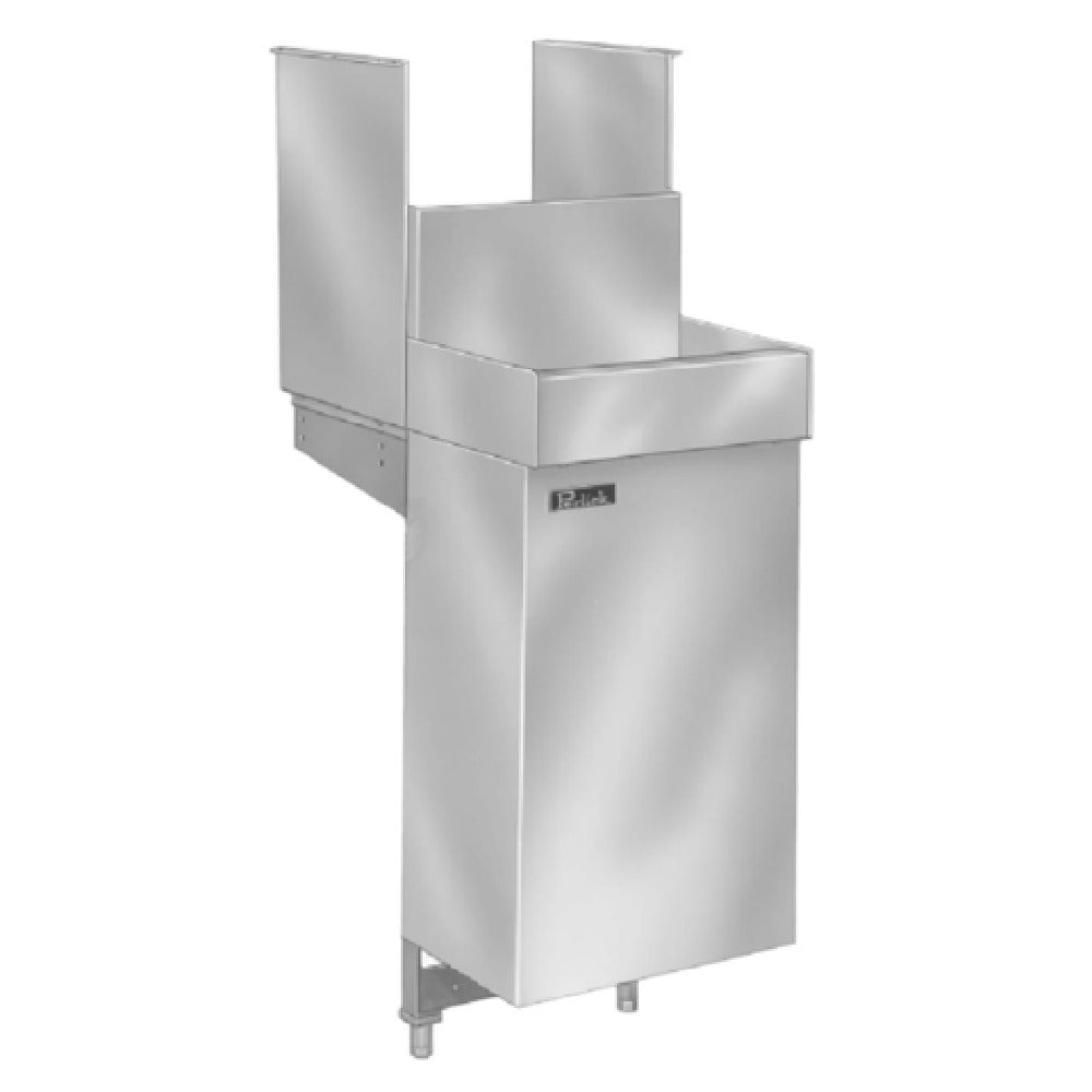 Stainless steel Underbar Drainer Assembly with dual overhead chutes for commercial kitchens