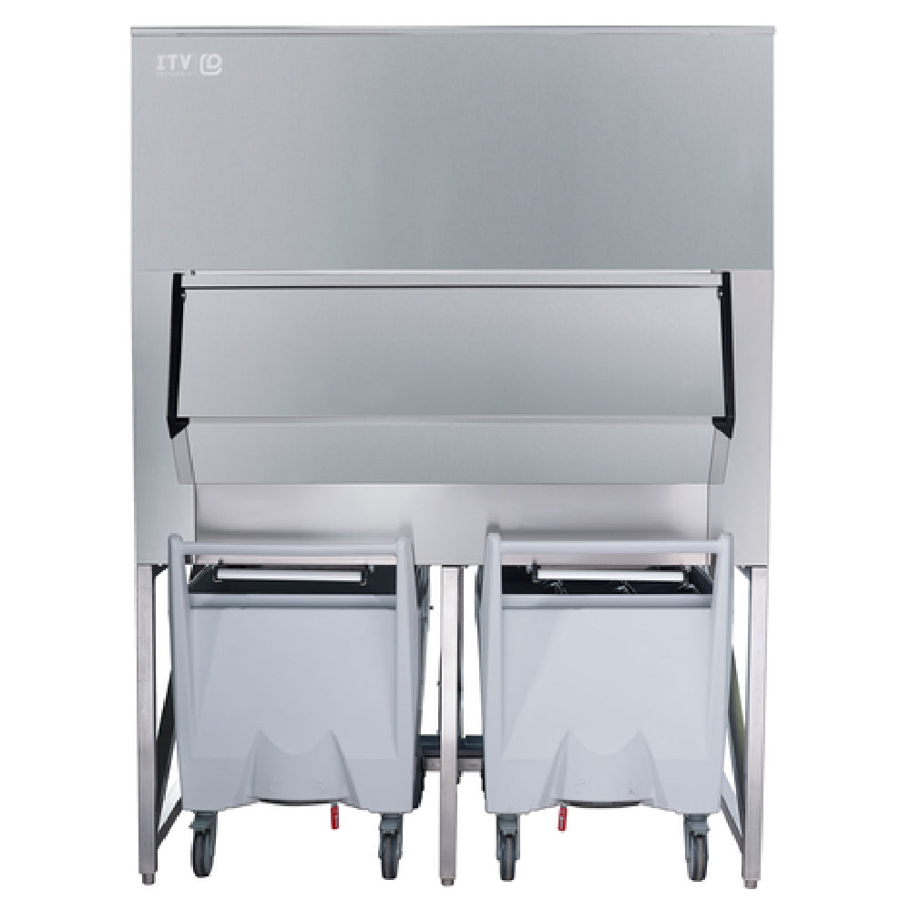 ITV Ice Makers SCD-1800 Ice Storage Bin With Carts 60" W 1790 Lbs. AHRI Certified Storage Capacity