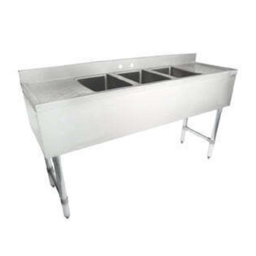 Empura EB3B101410LR - Underbar Sink, 60"W X 18"D X 33.5"H Overall Size, 3-compartment