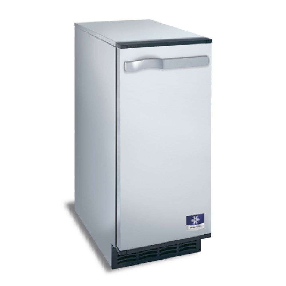 Stainless steel UCP0050A Undercounter Ice Cube Machine with single door and horizontal handle