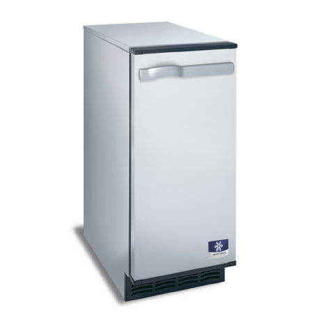 Stainless steel UCP0050A Undercounter Ice Cube Machine with single door and horizontal handle