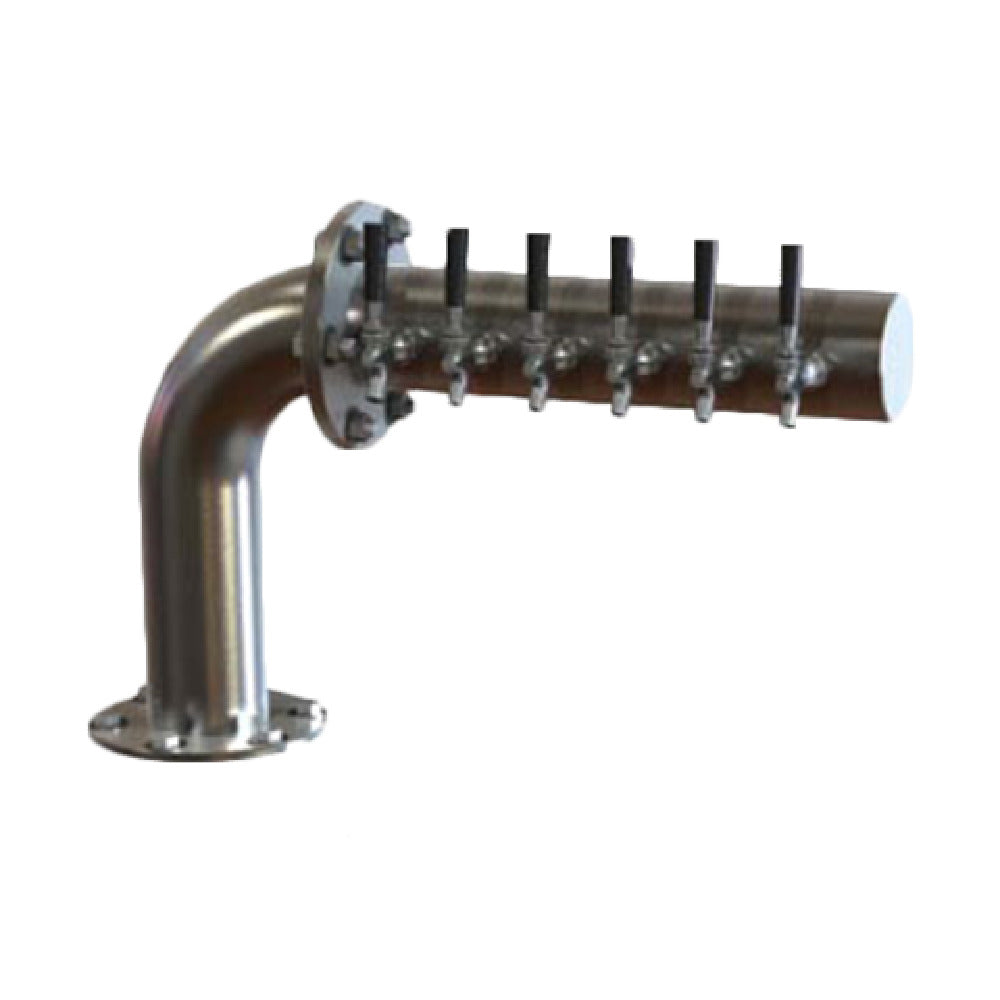 Perlick 4062-6R - "L" Brew Pipe Draft Beer Tower, Countertop, Right Mount