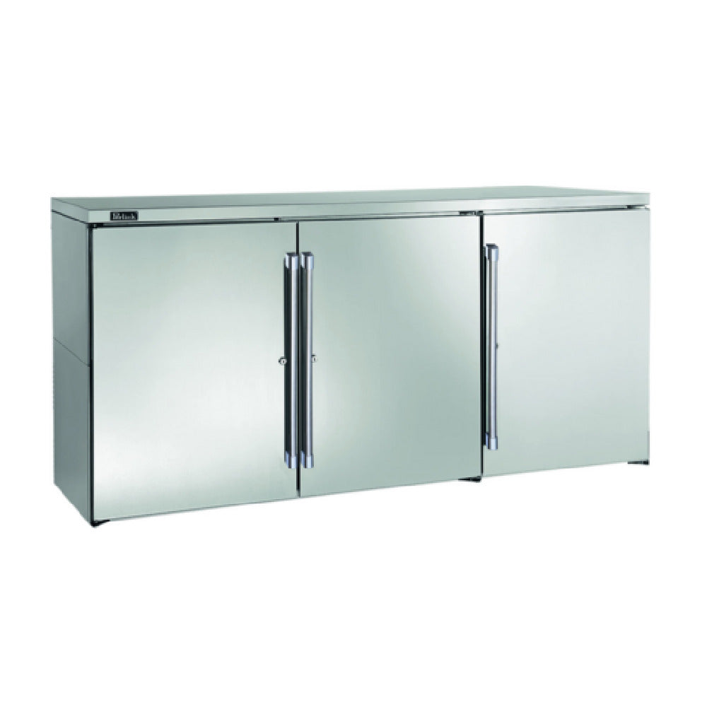 Perlick BBR72 - Refrigerated Back Bar Cabinet, Three-section, 72"W