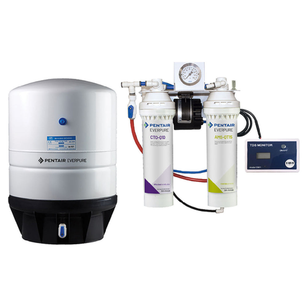 Water filtration system featuring Everpure BWS175/10 BWS Reverse Osmosis and cartridge prefilter