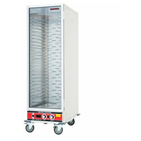 Mobile Empura Heated Proofer & Holding Cabinet with clear door and multiple tray slots