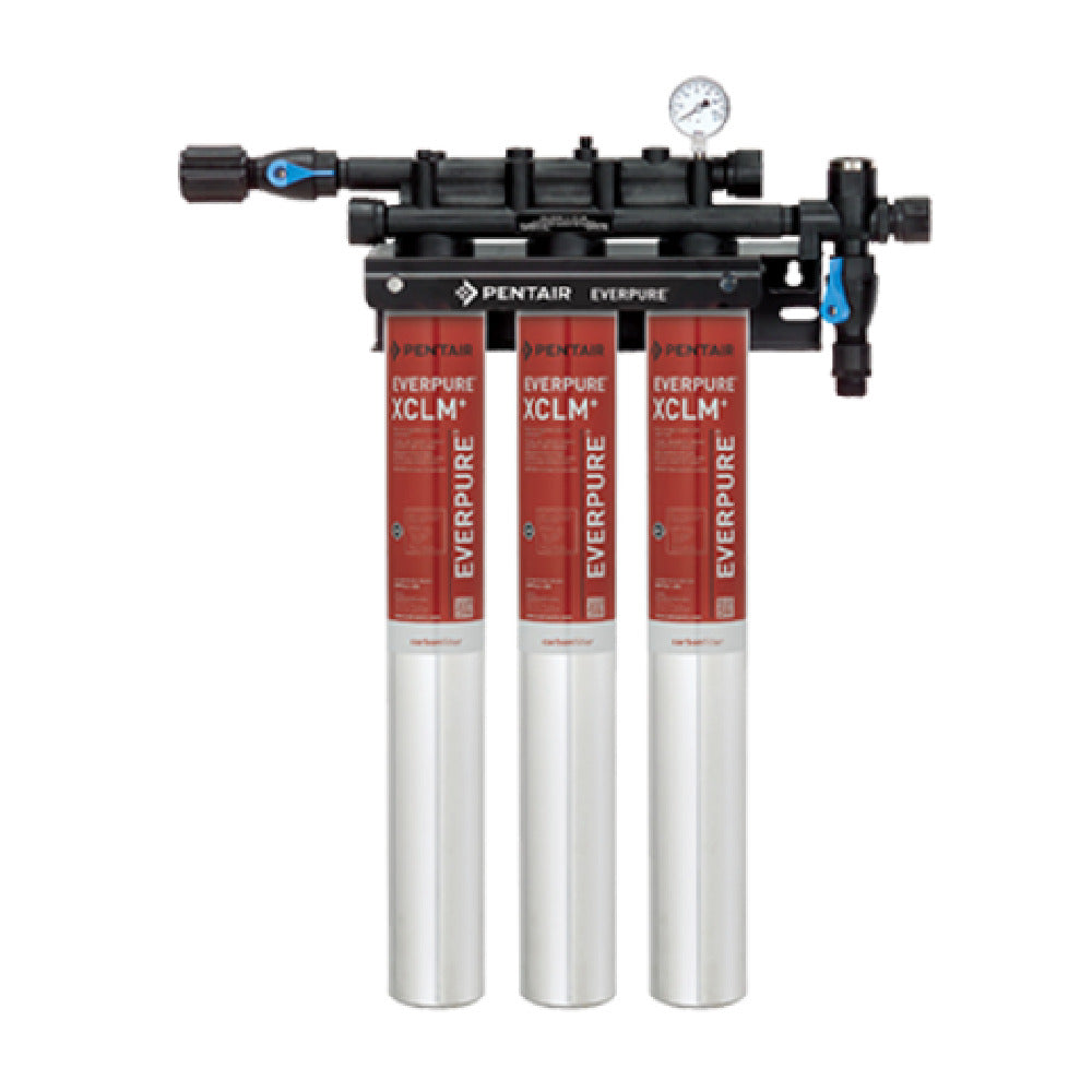 Everpure EV976113 - QC7I Triple-XCLM Fountain Filtration System, 5 Micron, 3-6 Gpm Flow Rate