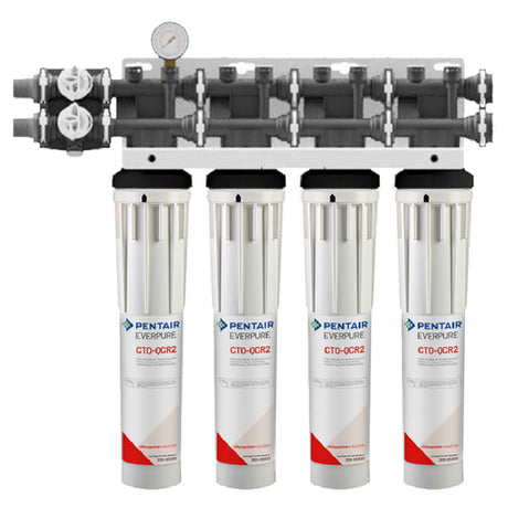 Everpure QTCR-4 - Water Filter System, Quad, (4) CTO-QCR2 Activated Carbon Cartridge