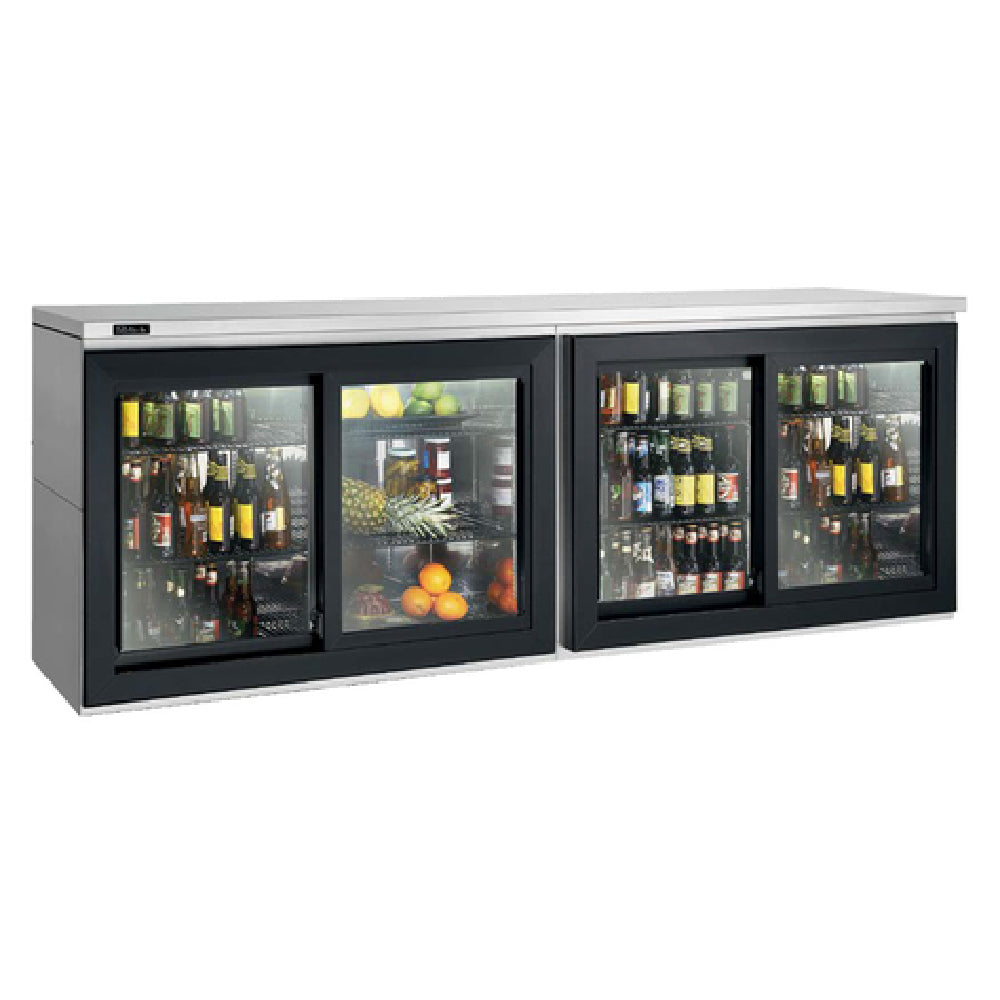 Perlick SDBR96 - Sliding Door Refrigerated Back Bar Storage Cabinet, Four-section