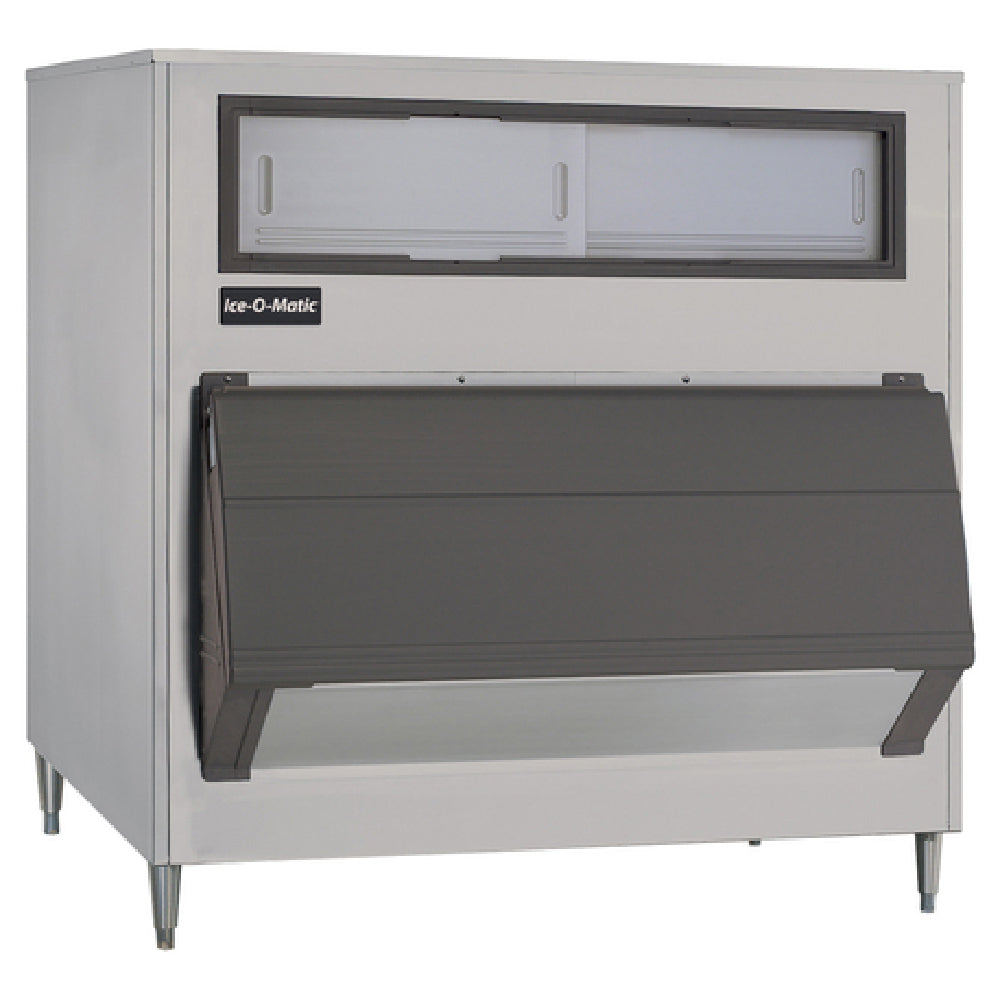 Commercial Ice-O-Matic B1325-60 Ice Bin with slanted front panel and 1325 lb storage capacity