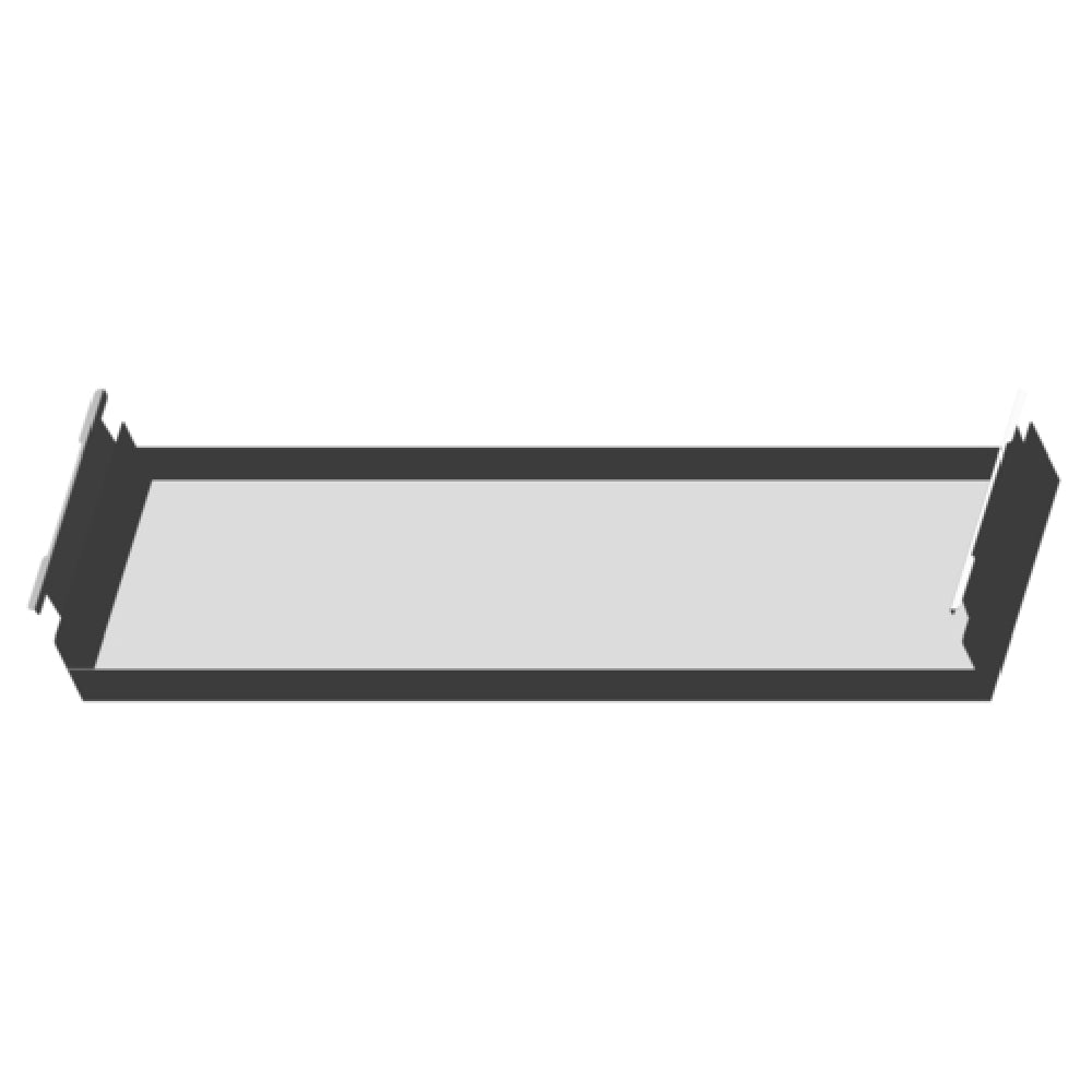 Simple black rectangular tray with raised edges for Hoshizaki 12-pan sandwich prep guard