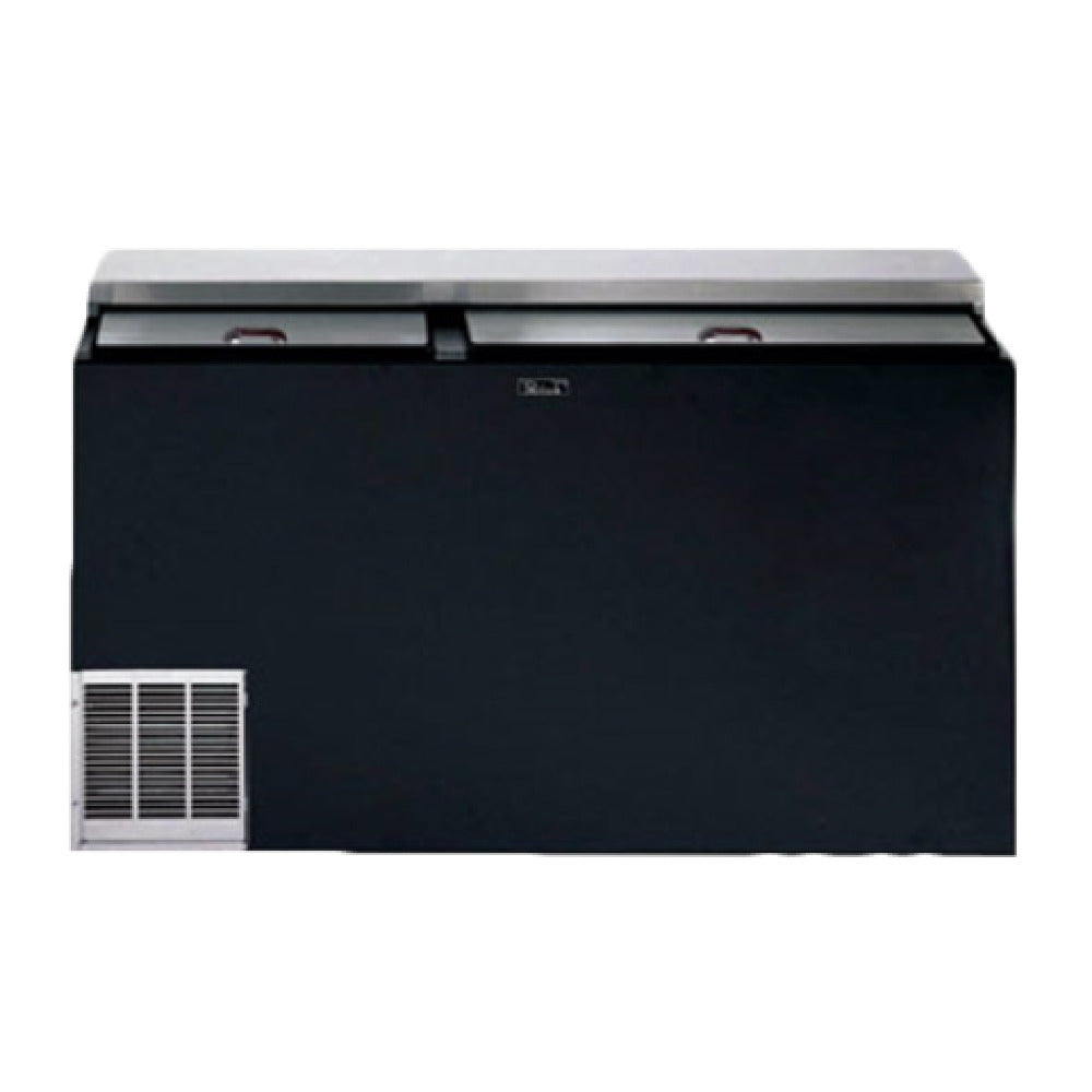 Black Perlick BC60LT-3 Bottle Cooler featuring side ventilation panel and low temperature design