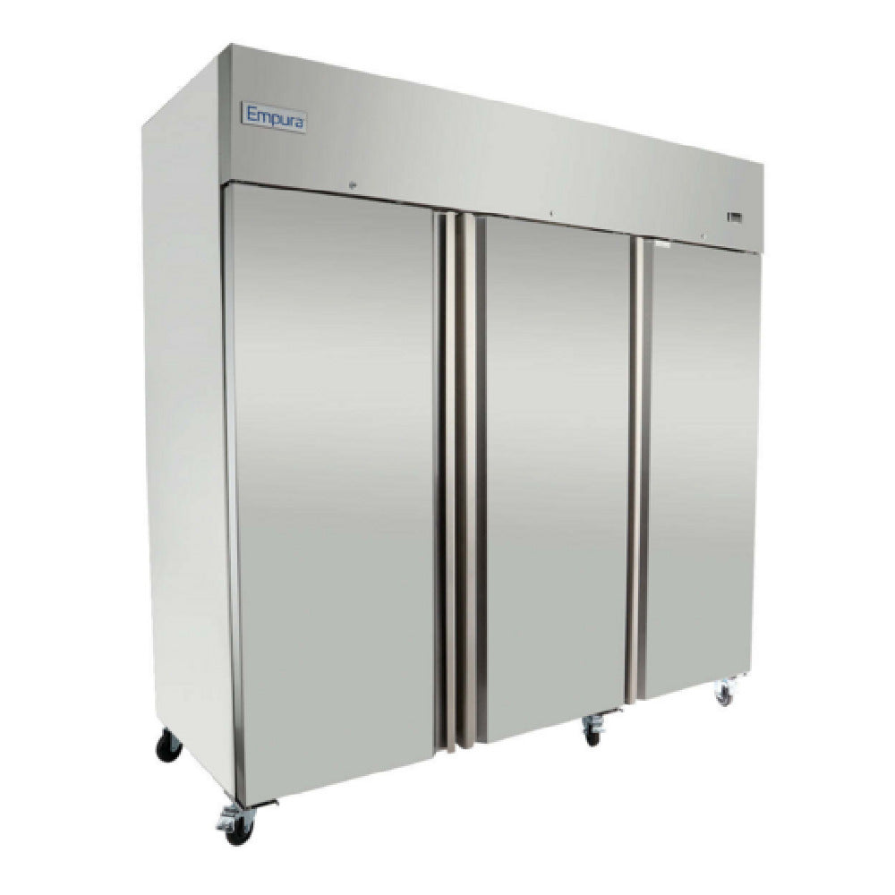 Empura E-KB82TF - Reach-In Freezer, 3 Swing Solid Doors, 81"W X 32.7"D X 82.3"H