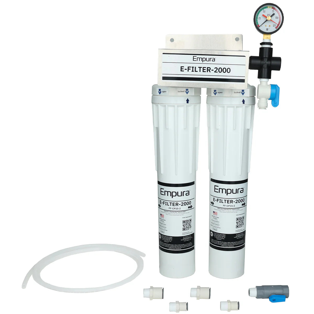 Empura Filtration E-FILTER-2000 Water Filtration System 3"W X 8.5"D X 21"H (2) Unit System