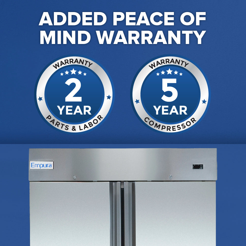 Empura Refrigeration E-KB54R Reach-In Refrigerator 53.9"W X 32.7"D X 82.3"H 41.6 Cu. Ft. Capacity